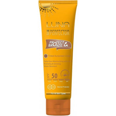 LUNA SUN PERFECTOR — PROTECT & BRONZE SPF 50+ TINTED SUNSCREEN CREAM 130 ML LUNA SUN PERFECTOR — PROTECT & BRONZE SPF 50+ TINTED SUNSCREEN CREAM 130 ML